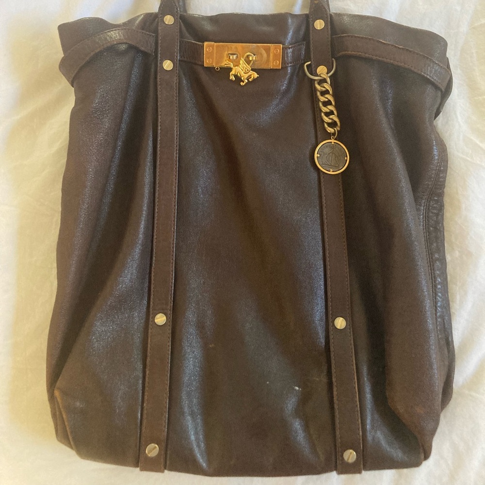 Celebrity Stylist Archive | Lanvin Leather Tote & Vintage Hermes Pegasus Lock